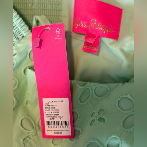 Lilly Pulitzer Majorie Eyelet Dress, Pistachio Green, Size 2, NWT 💖 - Picture 4 of 4
